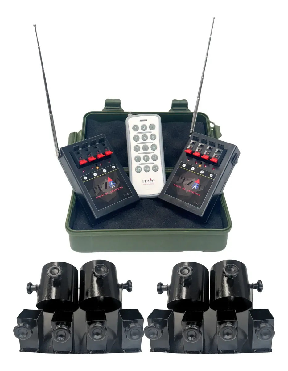 Kit Dj Disparador 8 Canais + 2x Suporte Duplo Canhão — imagem 1