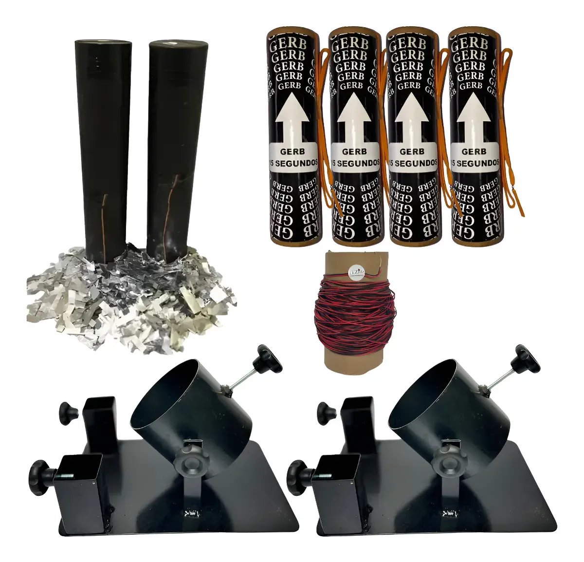 Kit Dj Iniciante 2x Papel Picado 4x Gerbs 2x Suportes — imagem 1