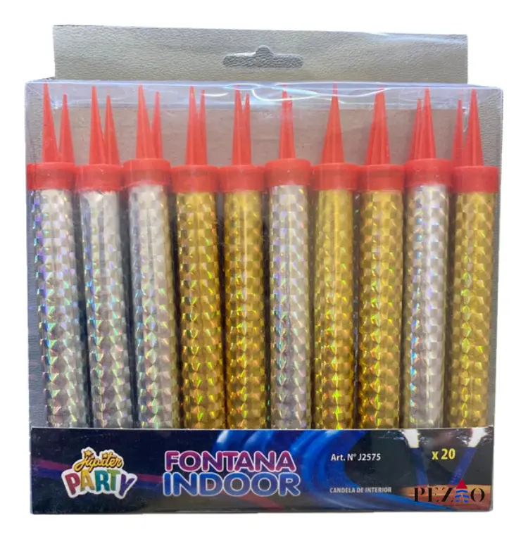 Kit 20 Velas Cascata Indoor Garrafa Champagne Vulcão Jupiter — imagem 1