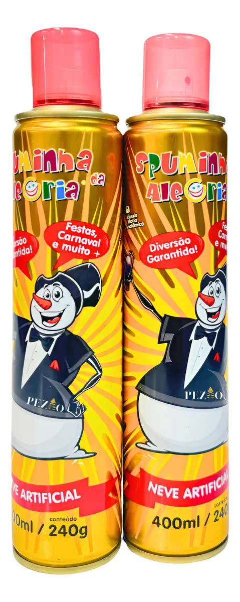 Kit 2x Espuma Neve De Carnaval Folia 400ml Festa Brincadeira — imagem 1
