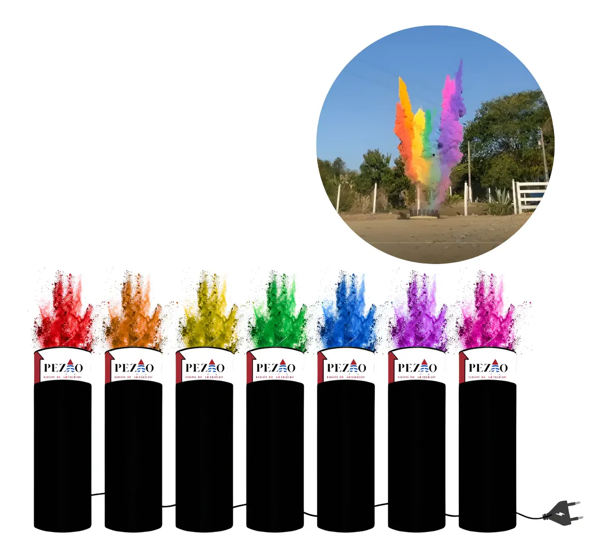 Kit Casamento 7x Canhão De Pó Colorido Arco Iris Lgbt — imagem 1