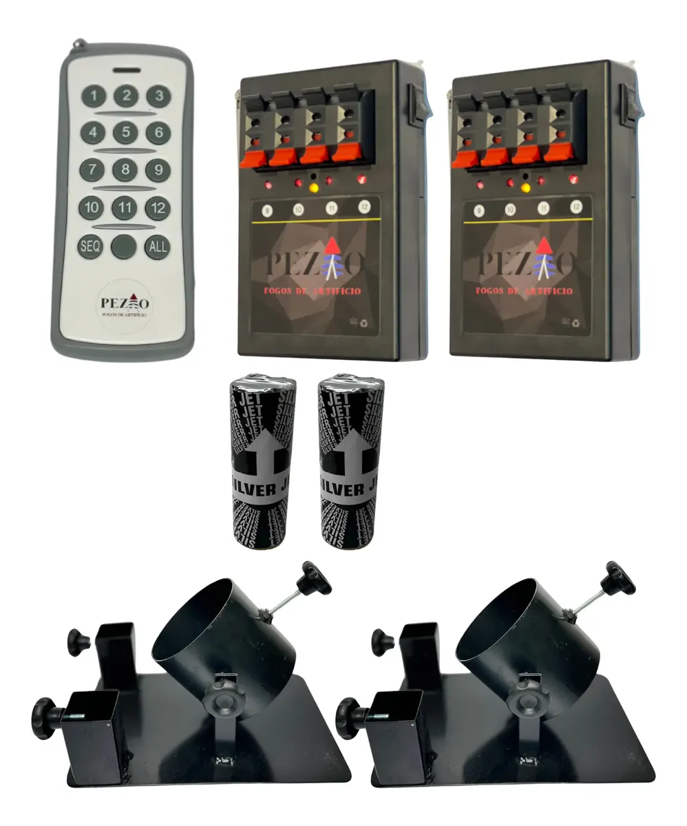 Kit Dj Acionador E Suporte Canhão Gerbs 8 Canais +2 Superjet — imagem 1