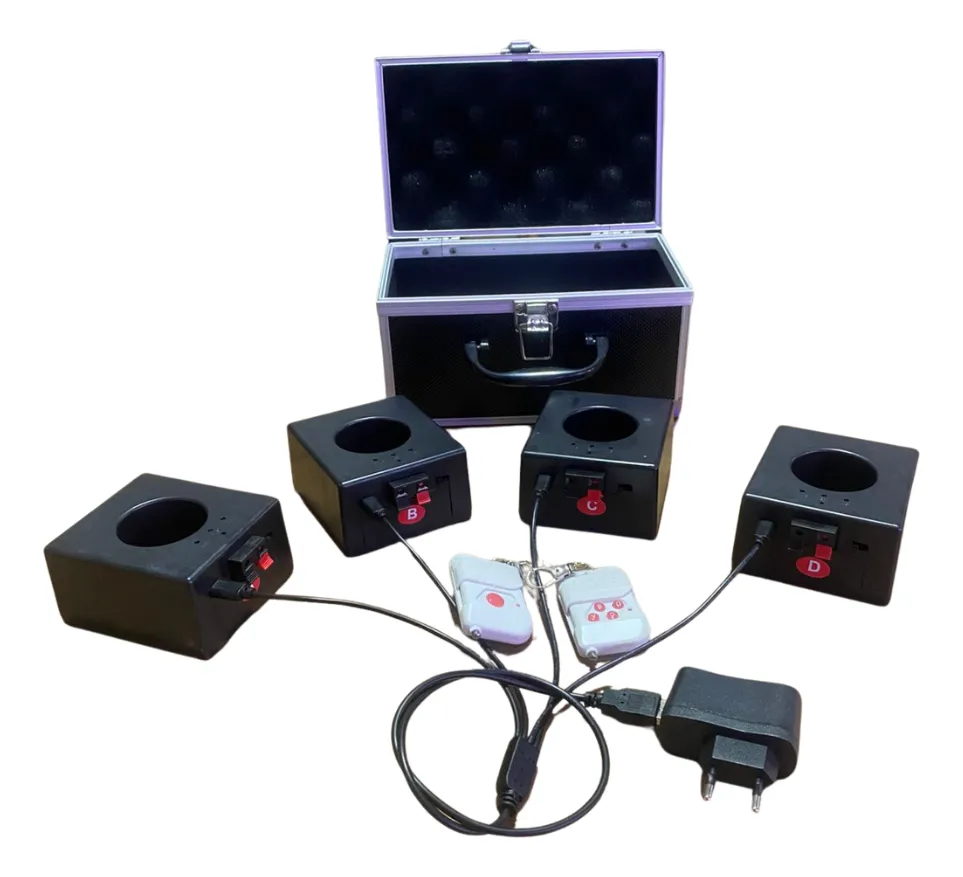 Kit Disparador 4 Suporte E Acionador Gerb Silver Jet Bateria — imagem 1