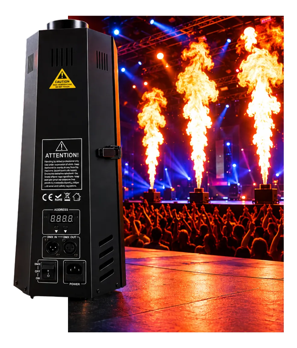 Máquina De Fogo Flame Machine Dmx Profissional Dj Fire Spray — imagem 1