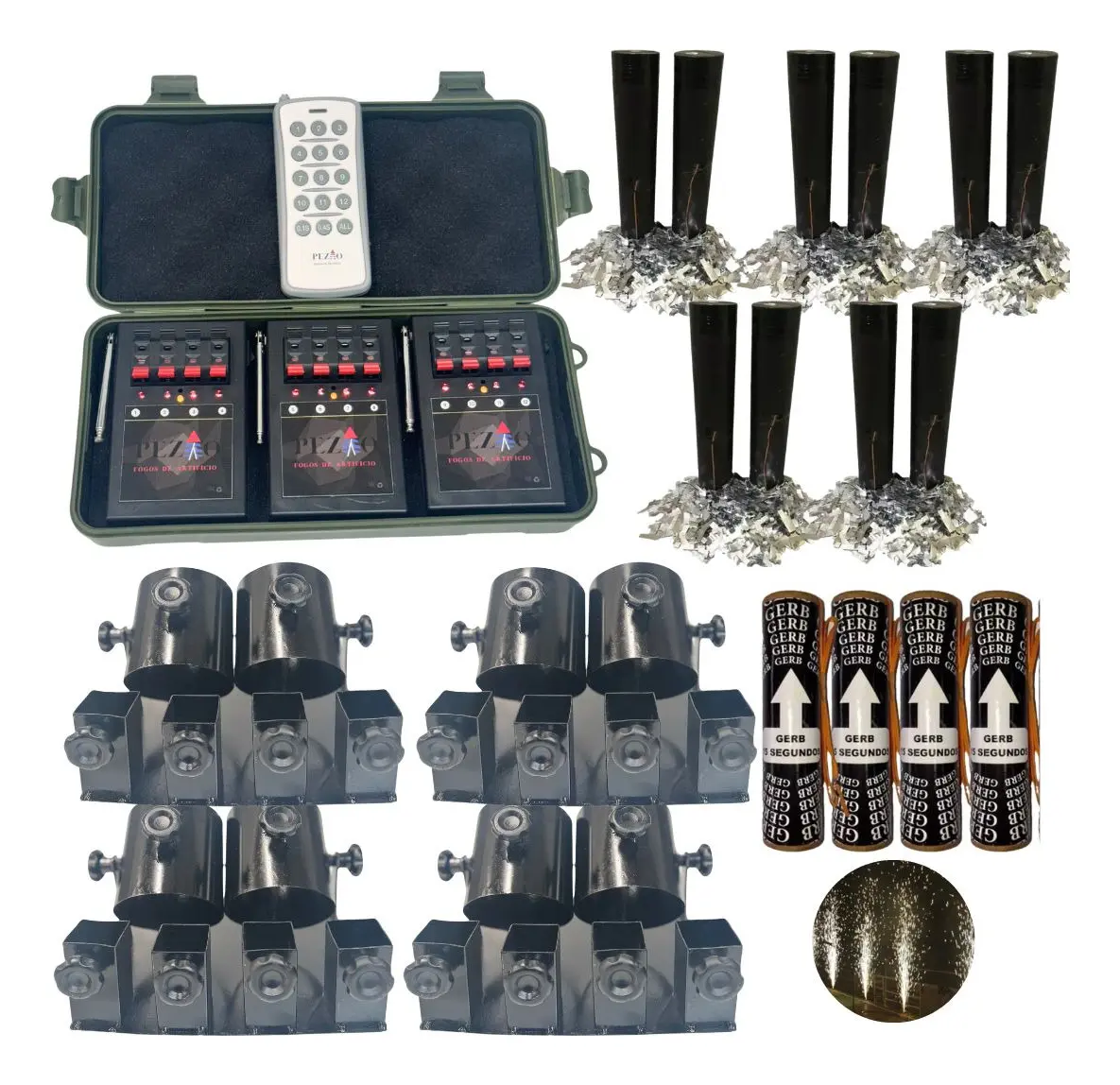 Kit Dj Disparador 12 Canais 4x Suporte Duplo 14x Efeitos — imagem 1