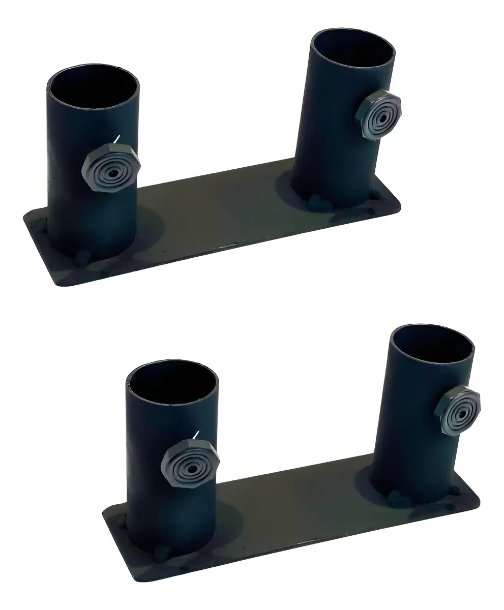 Kit 2x Base Suportegerbs Silver Jet 4 Tubos Efeitos Palco — imagem 1