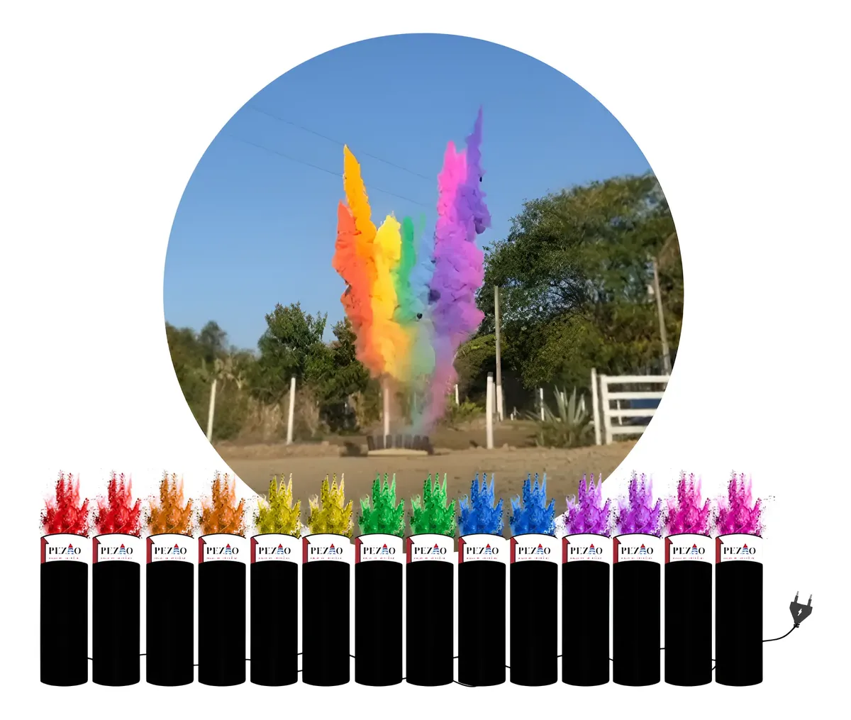 Kit Casamento 14x Canhão De Pó Colorido Arco Iris Lgbt — imagem 1